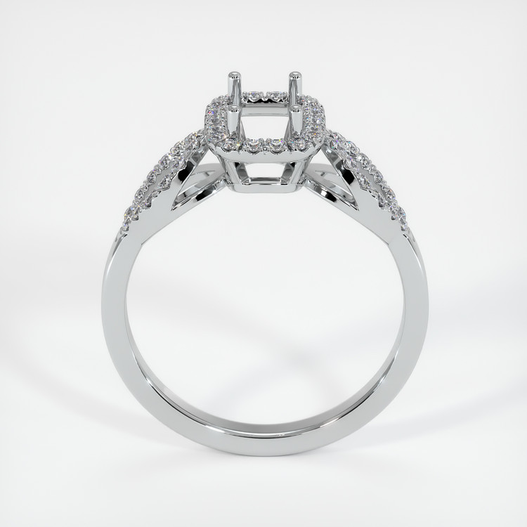18K White Gold Pave Ring Setting
