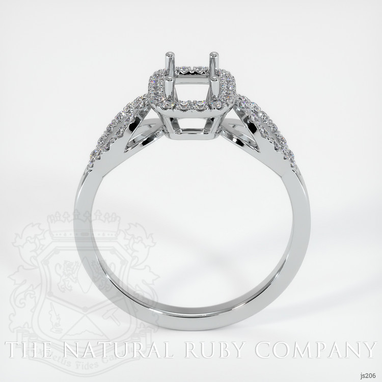 18K White Gold Pave Ring Setting