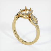 10K Yellow Gold Pave Ring Setting Video