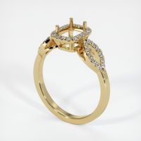 14K Yellow Gold Pave Ring Setting Video