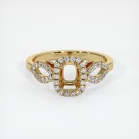 14K Yellow Gold Pave Ring Setting Image