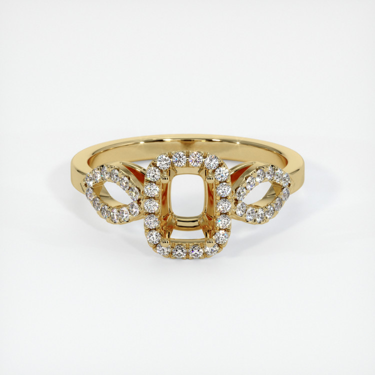 14K Yellow Gold Pave Ring Setting