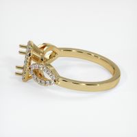 14K Yellow Gold Pave Ring Setting Image