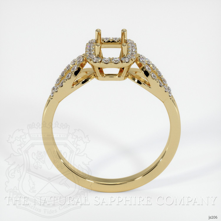 14K Yellow Gold Pave Ring Setting