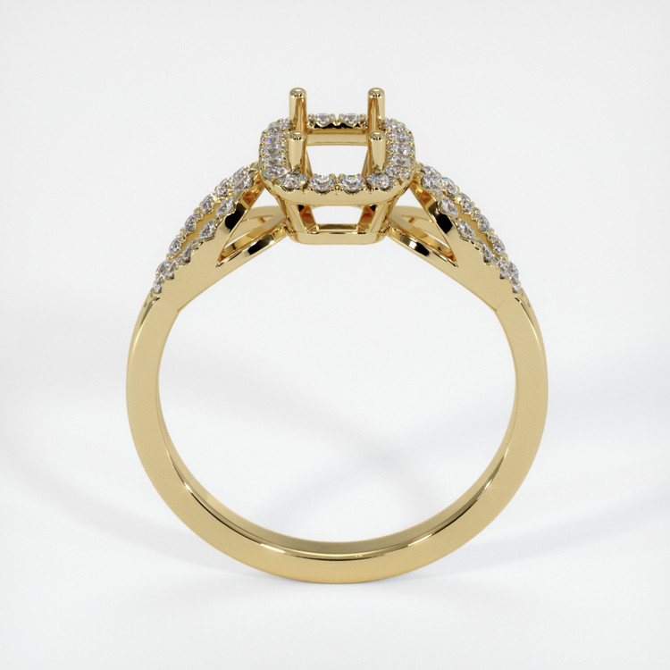 14K Yellow Gold Pave Ring Setting
