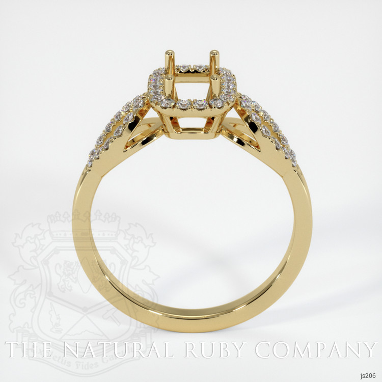 14K Yellow Gold Pave Ring Setting