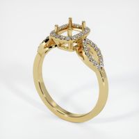 18K Yellow Gold Pave Ring Setting Video