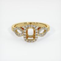 18K Yellow Gold Pave Ring Setting Image