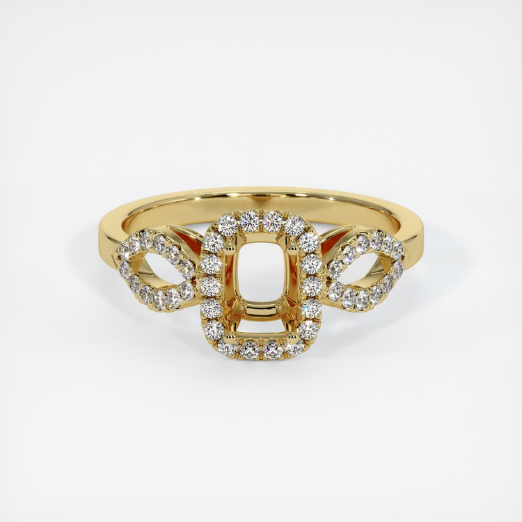 18K Yellow Gold Pave Ring Setting