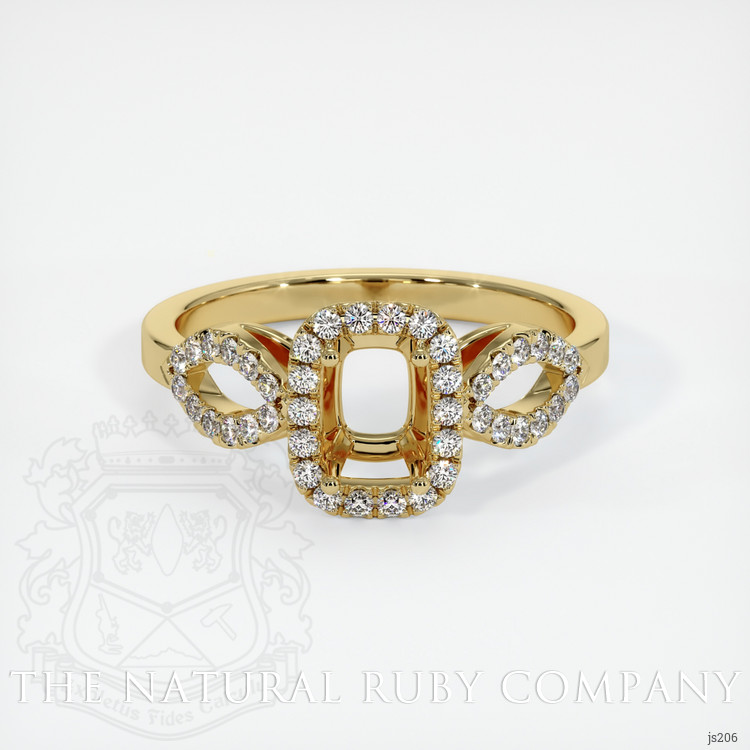 18K Yellow Gold Pave Ring Setting