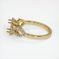 18K Yellow Gold Pave Ring Setting Image