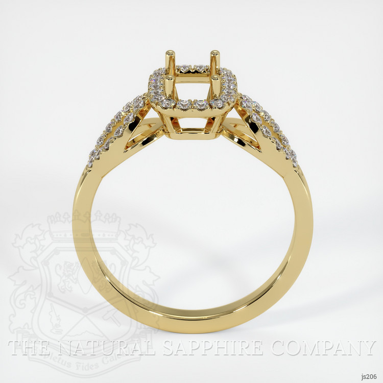 18K Yellow Gold Pave Ring Setting