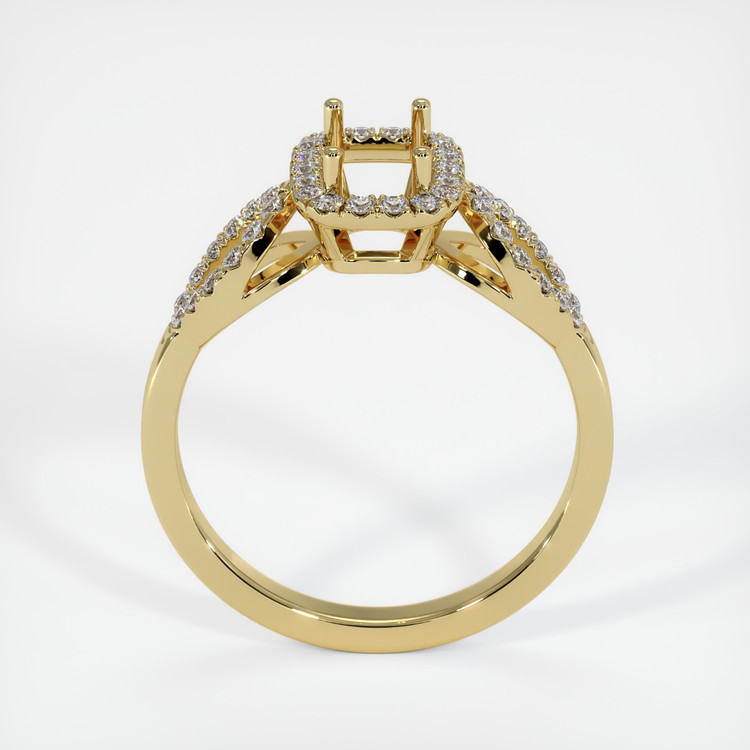 18K Yellow Gold Pave Ring Setting