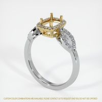 14K Yellow & White Pave Ring Setting Video