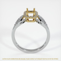 14K Yellow & White Pave Ring Setting Image