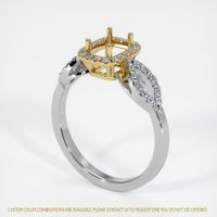 18K Yellow & White Pave Ring Setting Video
