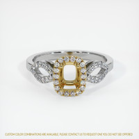18K Yellow & White Pave Ring Setting Image