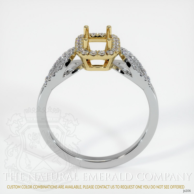 18K Yellow & White Pave Ring Setting