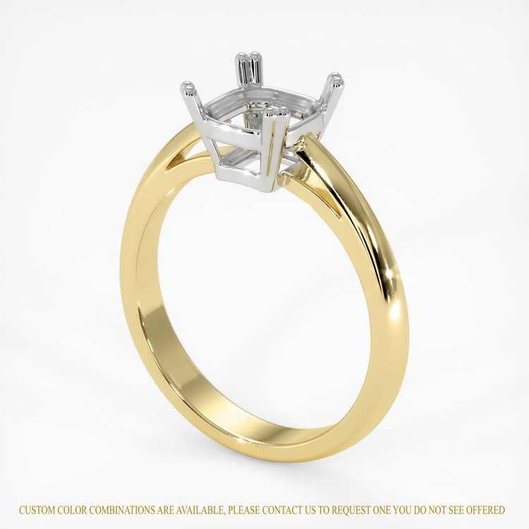 14K White & Yellow Vedic Ring Setting