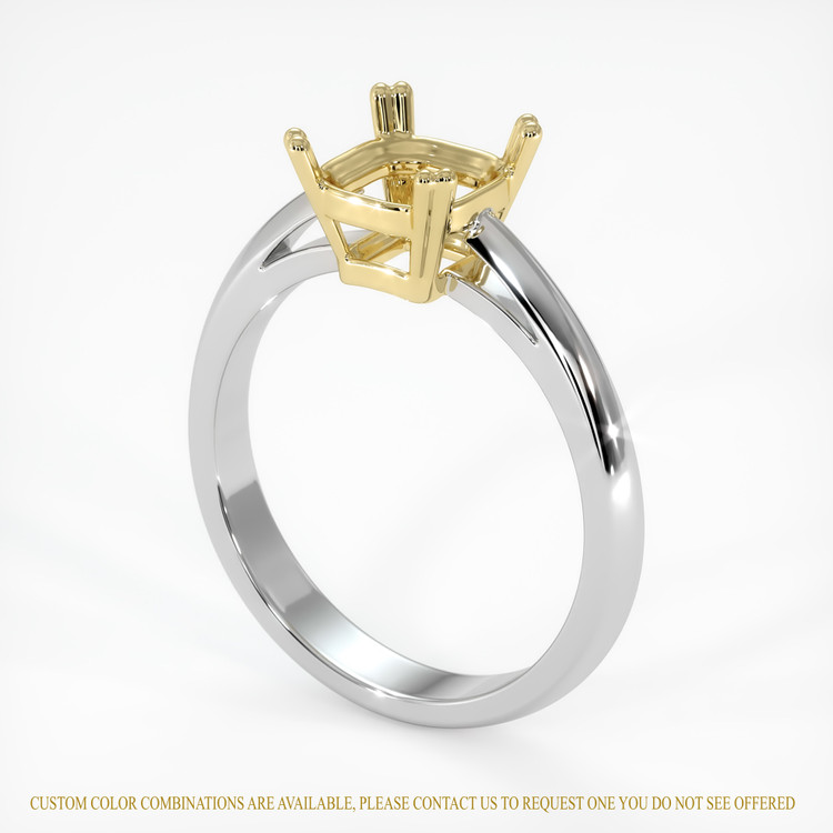 14K Yellow & White Vedic Ring Setting