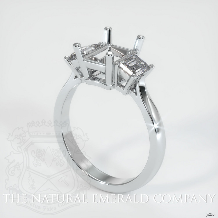 Platinum 950 Three Stone Ring Setting