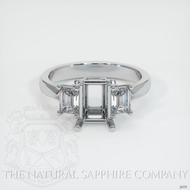 Platinum 950 Three Stone Ring Setting