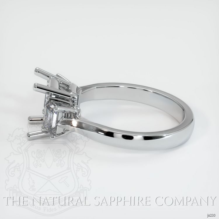 Platinum 950 Three Stone Ring Setting