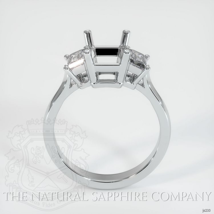 Platinum 950 Three Stone Ring Setting