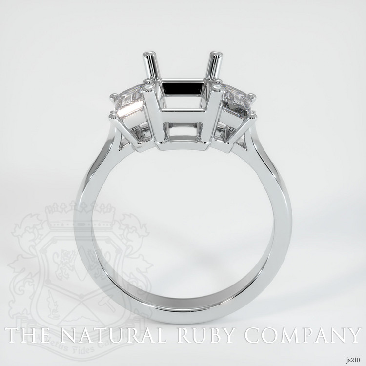 Platinum 950 Three Stone Ring Setting