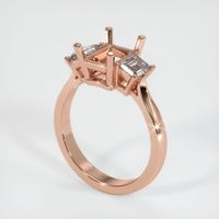 14K Rose Gold Three Stone Ring Setting Video