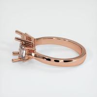 14K Rose Gold Three Stone Ring Setting Image