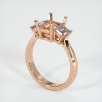 18K Rose Gold Three Stone Ring Setting Video