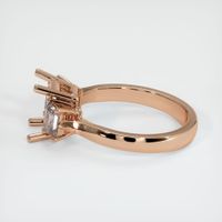 18K Rose Gold Three Stone Ring Setting Image