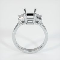 14K White Gold Three Stone Ring Setting Image