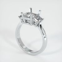18K White Gold Three Stone Ring Setting Video