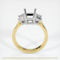 18K White & Yellow Three Stone Ring Setting Image