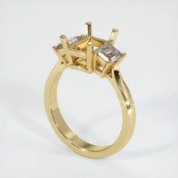 10K Yellow Gold Three Stone Ring Setting Video