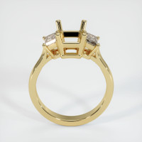 10K Yellow Gold Three Stone Ring Setting Image