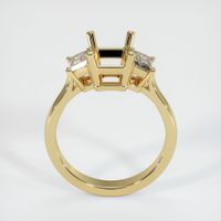 14K Yellow Gold Three Stone Ring Setting Image
