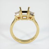 18K Yellow Gold Three Stone Ring Setting Image