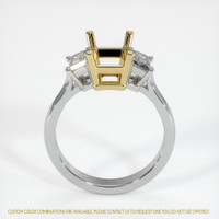 14K Yellow & White Three Stone Ring Setting Image