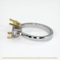 18K Yellow & White Three Stone Ring Setting Image