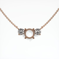 14K Rose Gold Accent Stones Necklace Setting Video