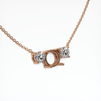 18K Rose Gold Necklace Setting Image