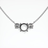 18K White Gold Accent Stones Necklace Setting Video