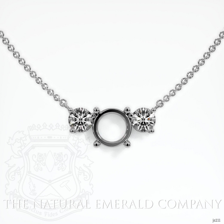  Emerald Necklace 1.74 Ct., 18K White Gold