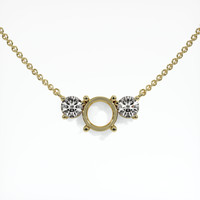 14K Yellow Gold Accent Stones Necklace Setting Video