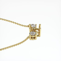 14K Yellow Gold Accent Stones Necklace Setting Image