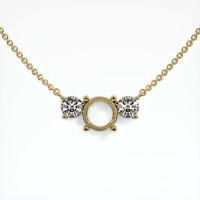18K Yellow Gold Accent Stones Necklace Setting Video