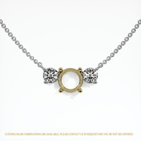 18K Yellow & White Accent Stones Necklace Setting Video